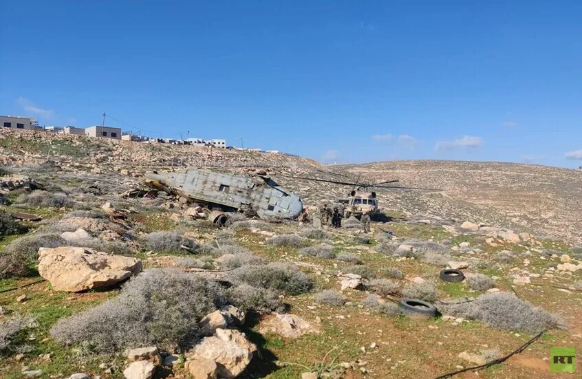 تحطم مروحية إسرائيلية جنوب بيت لحم (فيديو)